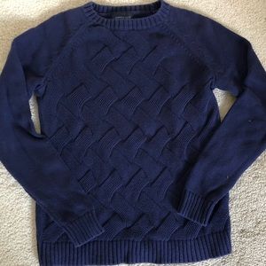 Lands’ End Blue Basket Weave sweater